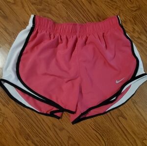 Nike Women's Athletic Shorts in Pink and White